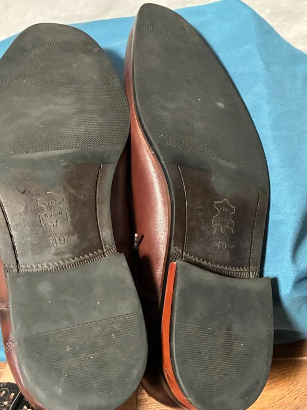 Grimentin Men's Shoes Classic Formal Derby Leather Dress Brown Size 40 US 7 Work
